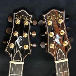Two Nik Huber headstocks — original photograph supplied by Gary