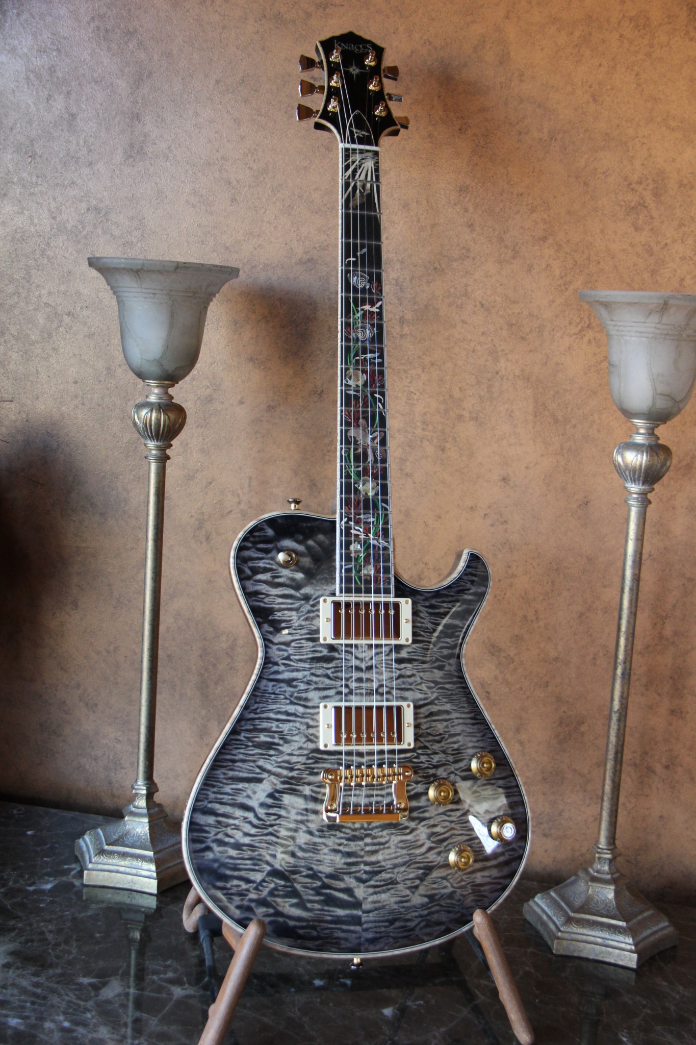 Recently sold Knaggs guitar — original photograph supplied by Gary