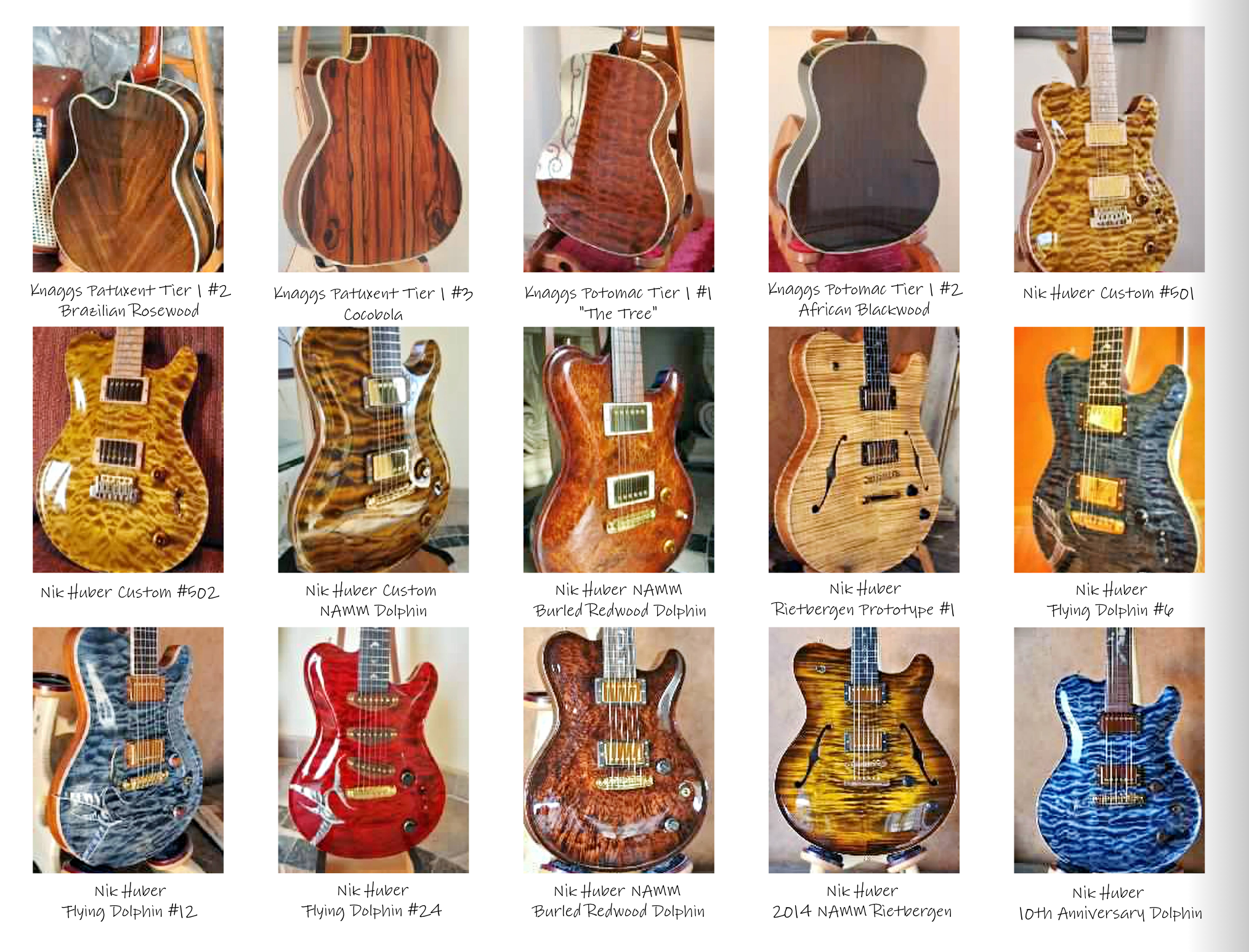 Original Gallery of Sold Guitars page 3 from A Guitar Story
